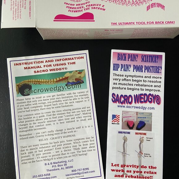 The Female Sacro Wedgy® - Self Care Product for Sciatica, Back, Hip & Knee Pain - Picture 5 of 6